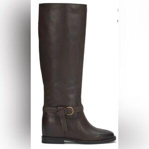 NWT Maltet Lucky Brand Brown Heeled Boots in Torte dark brown size 9.5